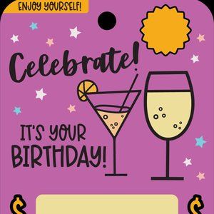 Celebrate It's Your Birthday Get a drink on Me Money Card Holder Unique Fun Gift